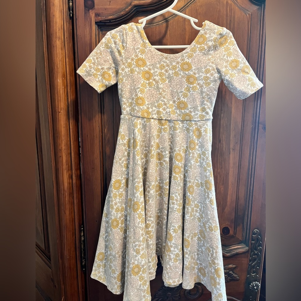 Remie Girl Charming Sunflower Print Kids Dress 6